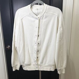 Aerie Women’s Cream Cardigan Sweatshirt